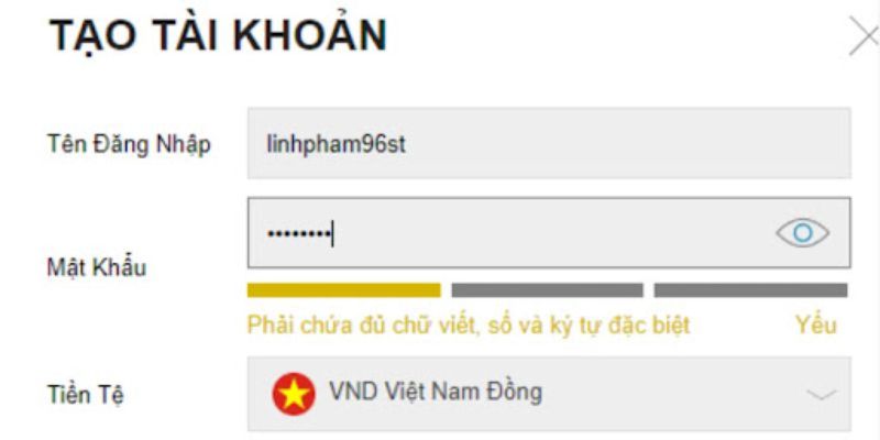 Cung cấp thông tin cá nhân mà hệ thống yêu cầu trong biểu mẫu đăng ký W88